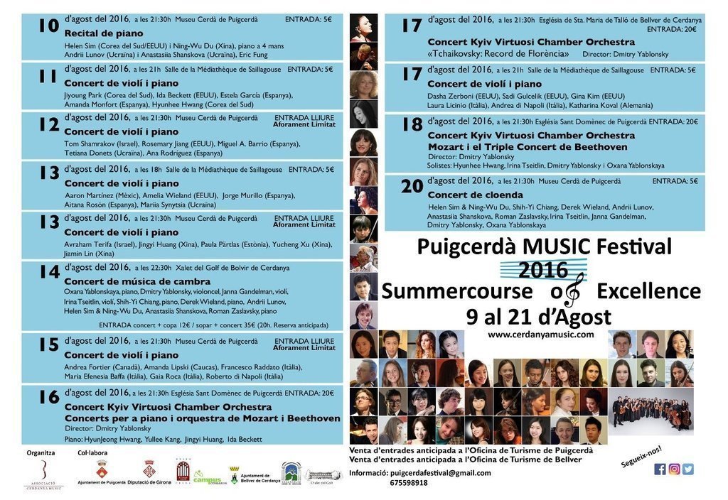 Cartell Puigcerdà Music Festival - 2016 Viure als Pirineus