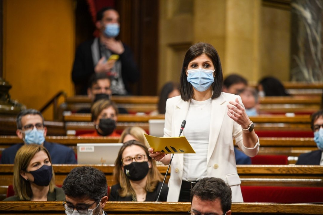 La diputada Marta Vilalta, durant la seva intervenció al Parlament. FOTO - Marc Puig - Esquerra Republicana