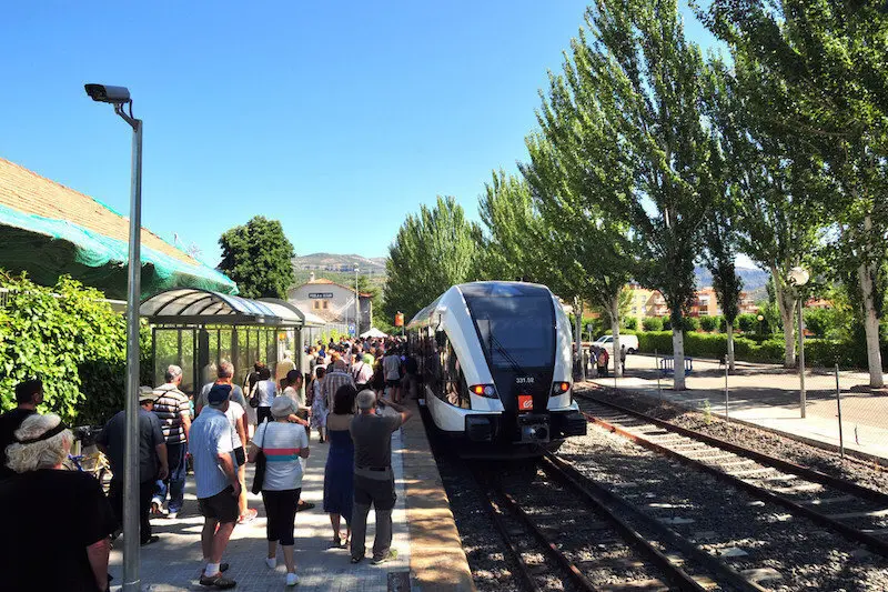 24.07.2016.POBLA DE SEGUR. INAGURACI&Oacute;N DOS TRNES DE LA LINEA LLEIDA-LA POBLA DE SEGUR
FOTO ANA MENESES