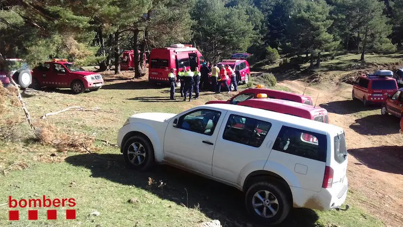 El dispositiu de recerca del boletaire perdut a Guixers, a la zona del Montcalb, el 5 de novembre del 2017 (Horitzontal). 