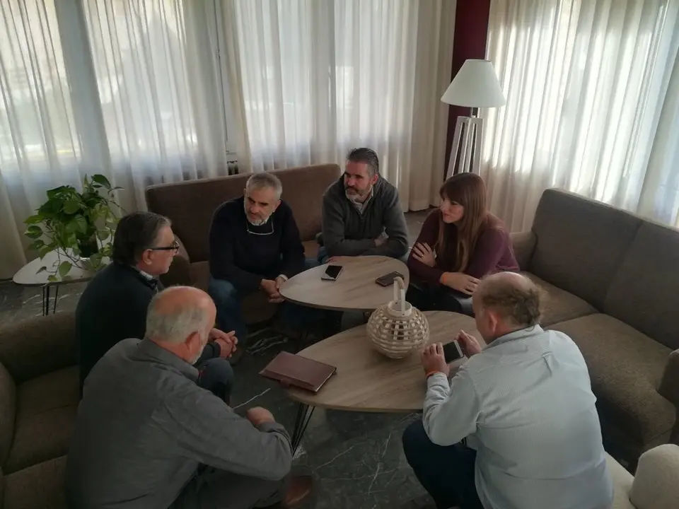 Ciutadans amb el gremi d'hostaleria a Vielha