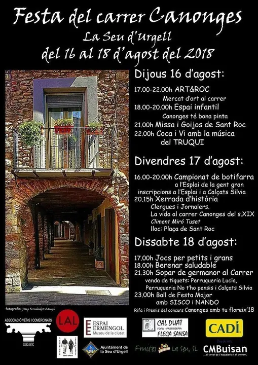 cartell festa carrer canonges