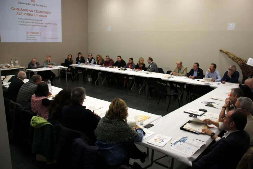 Pla general de la reuni&radic;&ge; del Consell de Salut P&radic;&int;blica de l'Alt Pirineu i Aran, celebrada dins l'espai Dinosfera de Coll de Narg&radic;&ge; (Alt Urgell), el 13 de novembre de 2018 (Horitzontal).