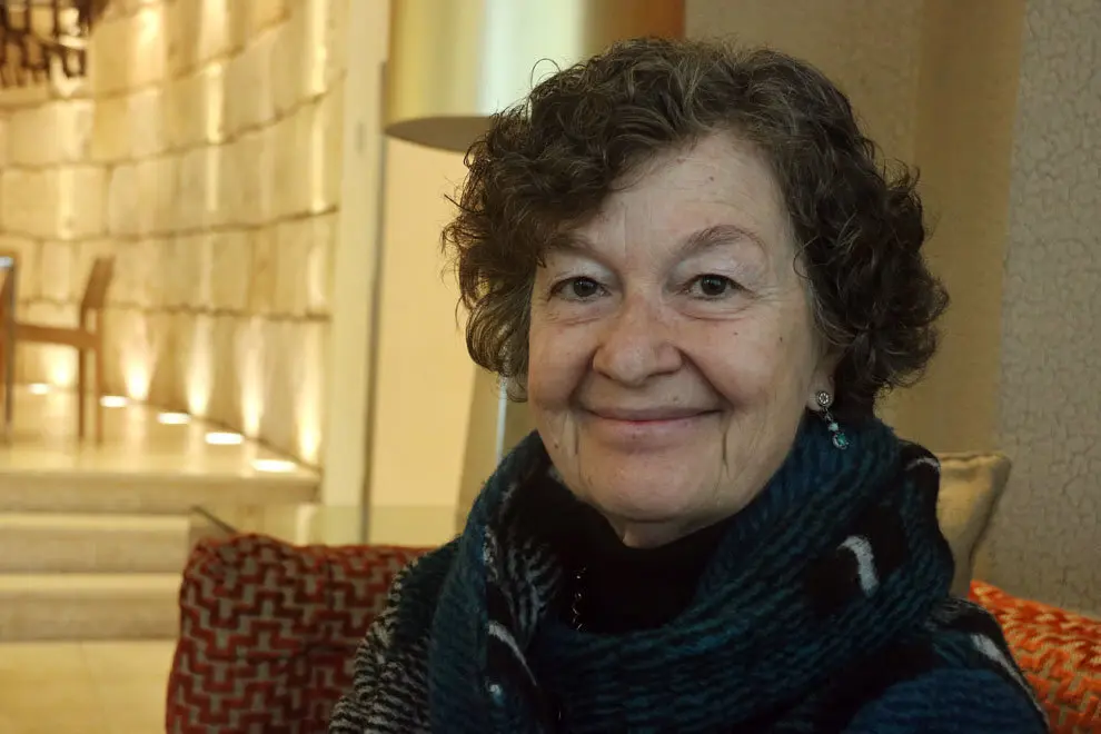 Primer pla de l'autora de la novel&not;&sum;la 'A l'amic escoc&radic;&reg;s', Maria Barbal, el 21 de gener del 2019 (horitzontal).