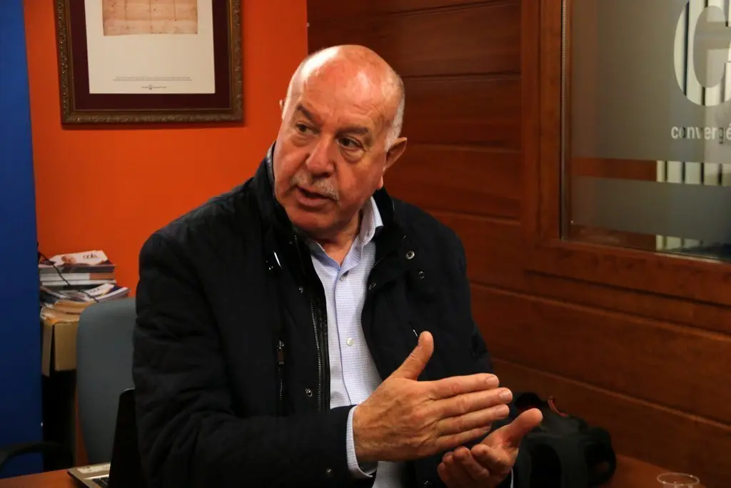 Primer pla de Carles Barrera (CDA) molt serios. Imatge del 27 de maig del 2019. (horitzontal)