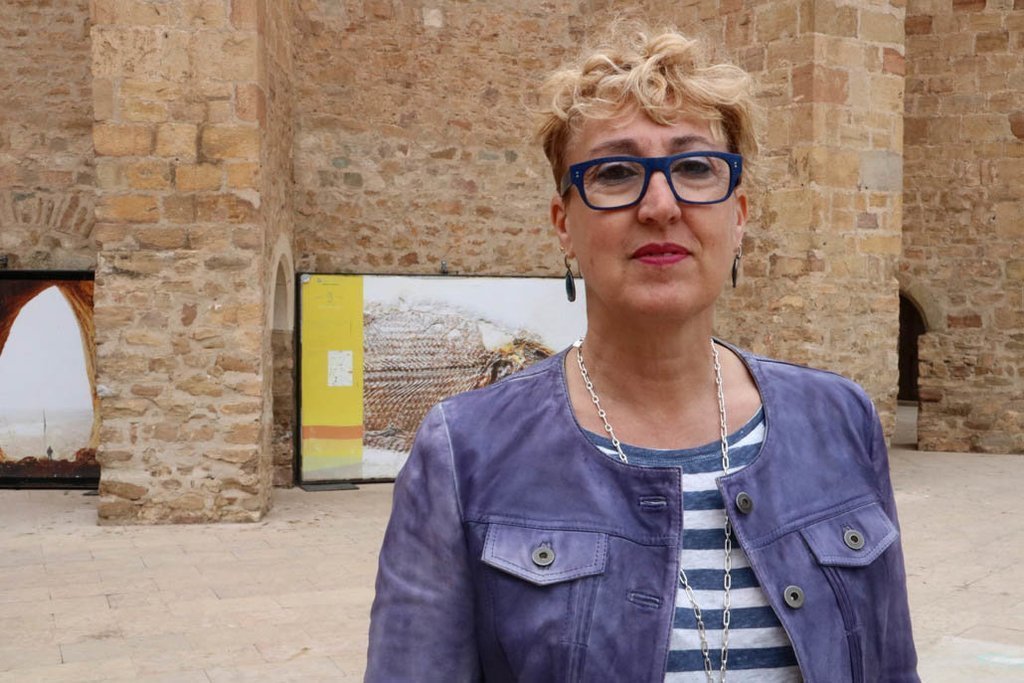 Imatge de la candidata a l'alcaldia de Tremp per Esquerra Republicana de Catalunya, Maria Pilar Cases. Imatge de l'abril del 2019. (horitzontal)