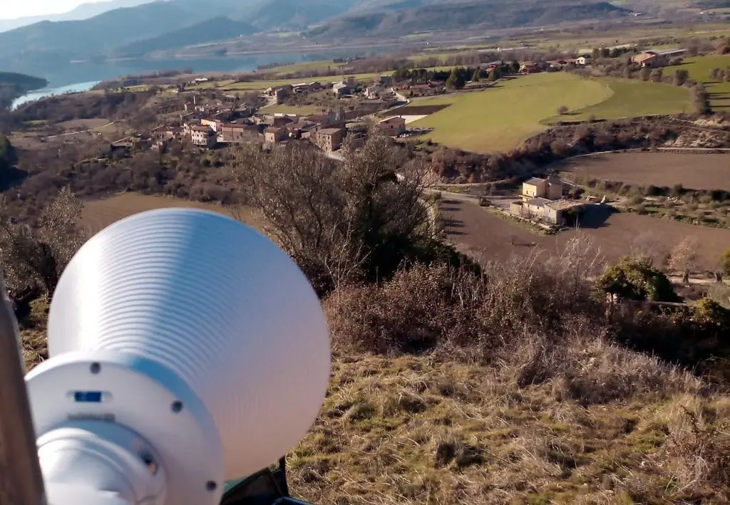 Un repetidor de l'empresa Wicat a la Conca de Tremp, al Pallars Juss&agrave;. (horitzontal)