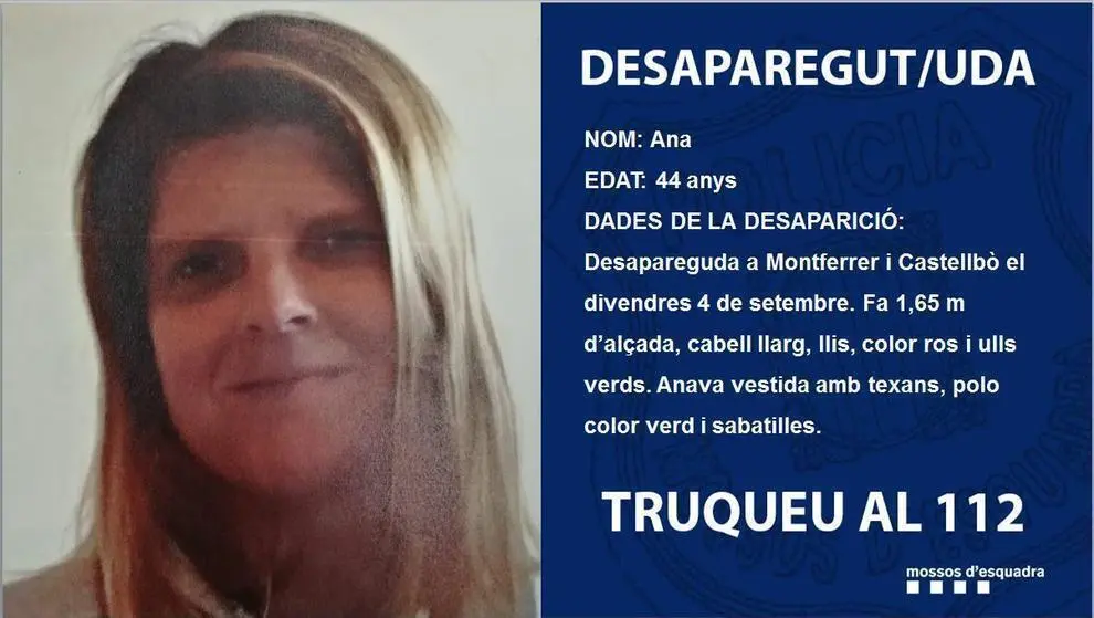 Foto dona desapareguda