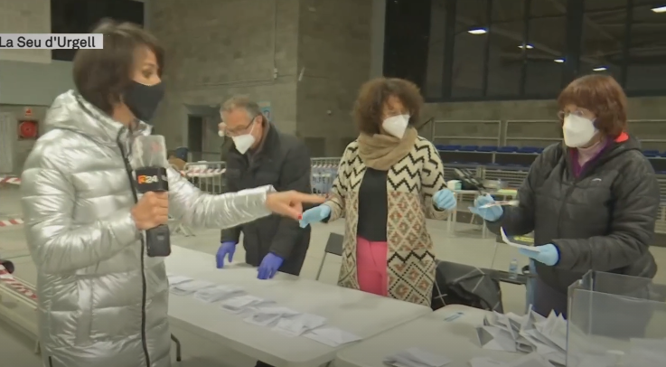 Eleccions 14 F Recompte Rosa Talam&agrave;s TV3