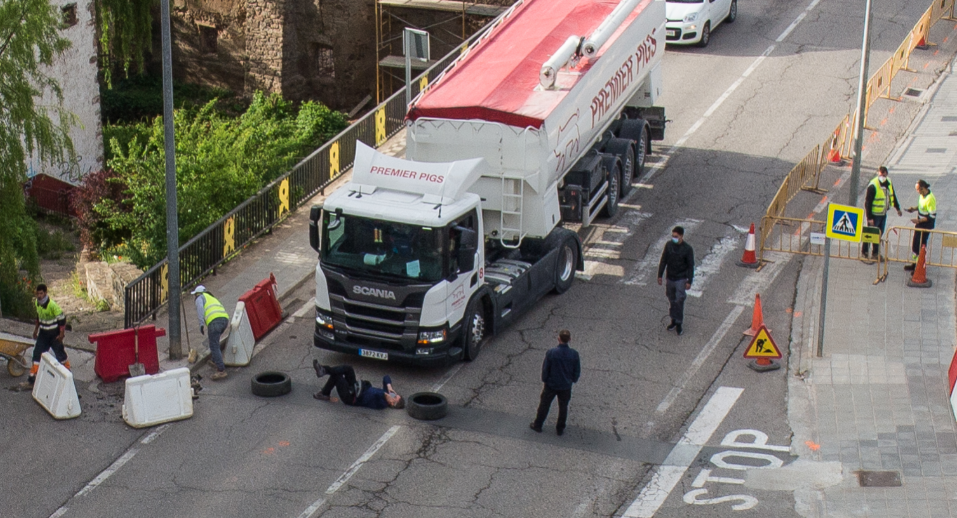 Tall protesta rotonda Tremp Jordi Uriach 2