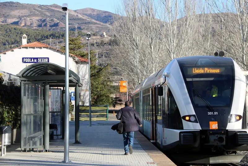 Estaci&oacute; tren la Pobla de Segur