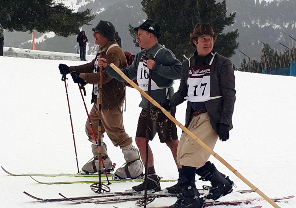 La Molina esquiadors d'&egrave;poca