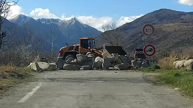 Carretera de la Vinyola tancada
