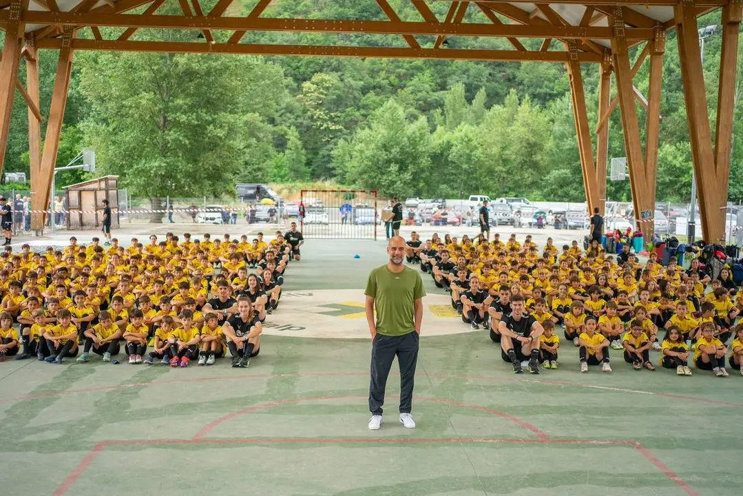 Pep Guardiola al campus de Rialp 1