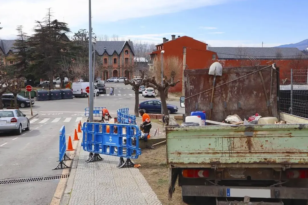 Puigcerd&agrave; obres carrer Pend&iacute;s 2