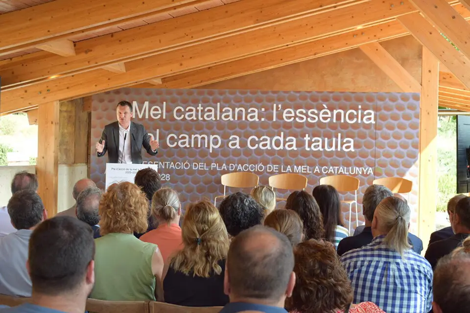 El conseller Ordeig presenta el Pla sobre la mel