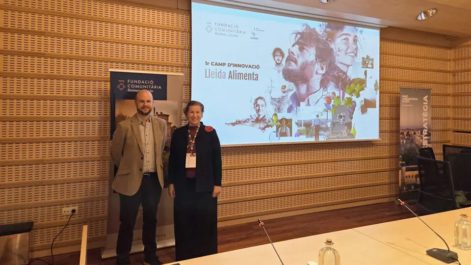 Jordi Verd&uacute; i Elena de Carandini, conveni Lleida Alimenta &copy;Promoci&oacute;