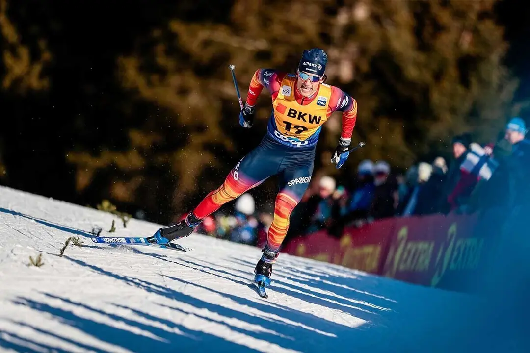 13.12.2025, Davos, Switzerland (SUI):
Jaume Pueyo (ESP) - FIS world cup cross-country, individual sprint, Davos (SUI). www.nordicfocus.com. &copy; Modica/NordicFocus. Every downloaded picture is fee-liable.