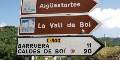 Senyals a la carretera L-500 a la Vall de Boí : Foto RACC