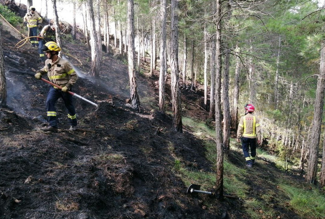 Bombers alt risc d'incendi forestal