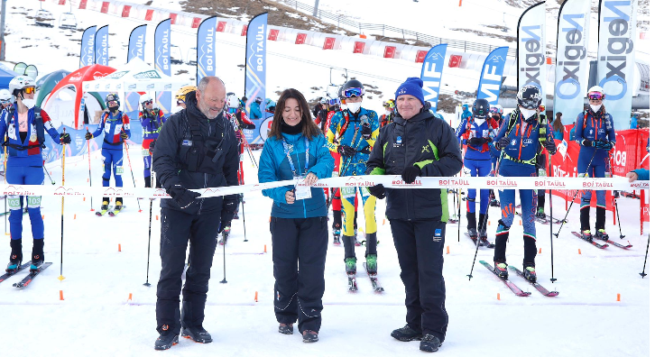 La presidenta d'FGC ha inaugurat la prova individual senior woman dels Campionats d'Europa d'Esquí de Muntanya