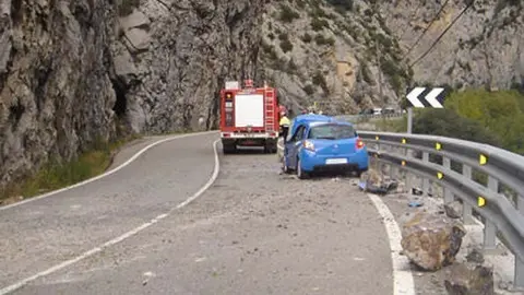 Desprendiments de roques a la C-14 a l'al&ccedil;ada del congost dels &ldquo;Tresponts&rdquo;