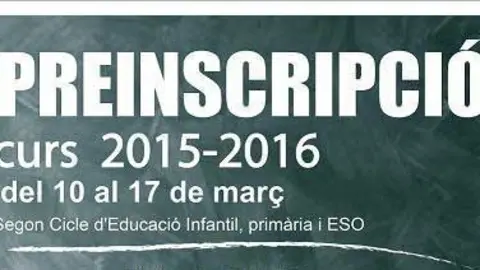 Preinscripci&oacute; 2015-2016