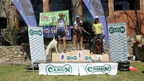 Podium Lliga Canicross Senior Dones