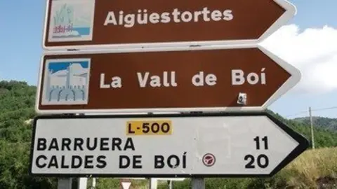 Senyals a la carretera L-500 a la Vall de Boí : Foto RACC