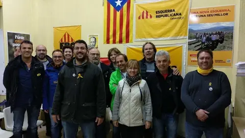 Militants ERC la Seu amb Francesc  Viaplana