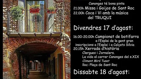 cartell festa carrer canonges