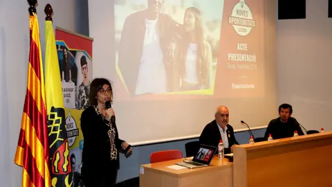 Pla general de la presentaci&radic;&ge; del programa Noves Oportunitats a Tremp el 7 de novembre del 2018. (horitzontal)