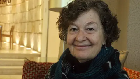 Primer pla de l'autora de la novel&not;&sum;la 'A l'amic escoc&radic;&reg;s', Maria Barbal, el 21 de gener del 2019 (horitzontal).