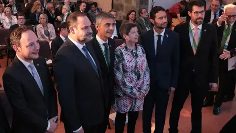 Pla general del ministre de Foment en funcions, Jos..... Luis .....balos, abans d'intervenir a la cloenda de la 30a Trobada Empresarial al Pirineu acompanyat del conseller de Territori i Sostenibilitat, Dami...... Calvet, el 7 de juny de 2019 (Horitzontal).