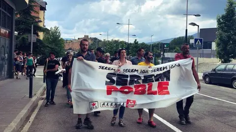 La Plataforma de suport a les 7 encausades de la Seu s'han manifestat aquest dijous 20 de juny del 2019 pels carrers de la Seu per donar suport als membres del CDR Alt Urgell detinguts. (horitzontal)