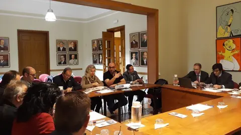Pla general de la reuni&oacute; de la Comissi&oacute; de seguiment de la l&iacute;nia del tren de Lleida-la Pobla de Segur el 20 de novembre del 2019. (horitzontal)