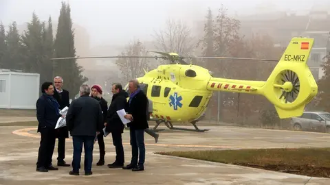 El secretari d'Infraestructures i Mobilitat de la Generalitat, Isidre Gav&iacute;n, durant la visita d'obres a l'heliport de Tremp el 2 de desembre del 2019. (horitzontal)