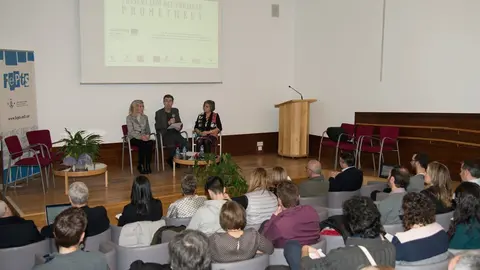 Pla obert de la presentaci&radic;&ge; del projecte Prometheus de les festes del foc als Pirineus a la Universitat de Lleida, el 29 de gener del 2020. (Horitzontal)