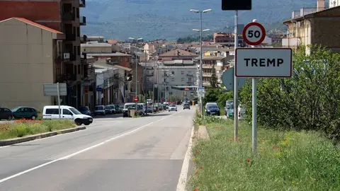 Pla general de l'entrada a Tremp. Imatge del 6 de maig del 2020. (horitzontal)