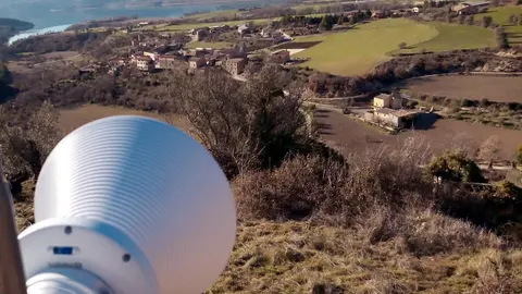 Un repetidor de l'empresa Wicat a la Conca de Tremp, al Pallars Juss&agrave;. (horitzontal)