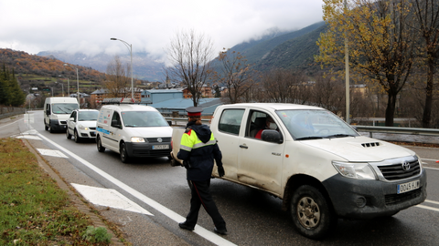 Mossos control mobilitat Sort