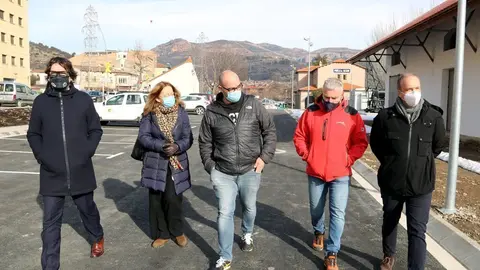 Pla general de la visita que ha fet el president de Ferrocarrils de la Generalitat de Catalunya (FGC), Ricard Font, a l'estaci&oacute; de tren de la Pobla de Segur el 20 de gener del 2021. (horitzontal)