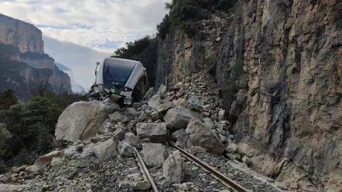 Tren de la Pobla esllavissada