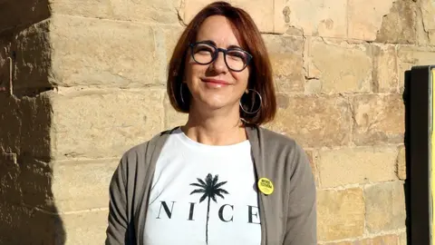 La candidata de Junts per Tremp, Anna Ritz. Imatge de l'abril del 2019. (horitzontal)