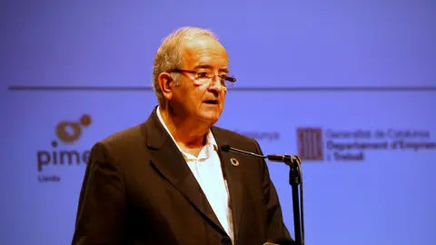 Pla mig de Josep Gonz&radic;&deg;lez, president de la Fundaci&radic;&ge; PIMEC i de Pallars Actiu, a les jornades sobre Nova Ruralitat a Tremp el 20 d'octubre del 2021. (Horitzontal)