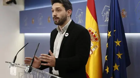 Pla obert del diputat del PDeCAT al Congr&eacute;s, Sergi Miquel, en una roda de premsa. Imatge cedida a l'ACN el 3 de novembre de 2021. (Horitzontal)