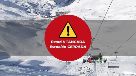 Bo&iacute; Ta&uuml;ll anuncia per xarxes que est&agrave; tancada a causa del vent. Imatge del 6 de desembre de 2021. (Horitzontal)