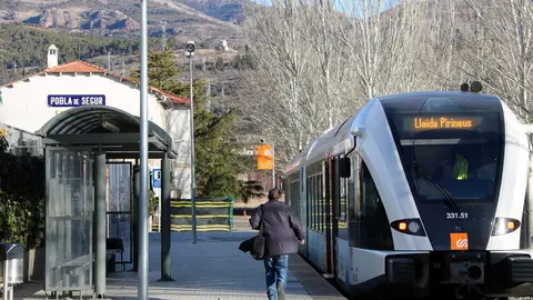 Estaci&oacute; tren la Pobla de Segur
