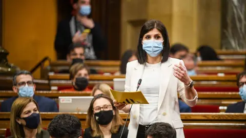 La diputada Marta Vilalta, durant la seva intervenci&oacute; al Parlament. FOTO - Marc Puig - Esquerra Republicana