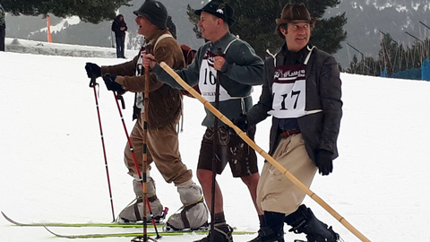 La Molina esquiadors d'&egrave;poca